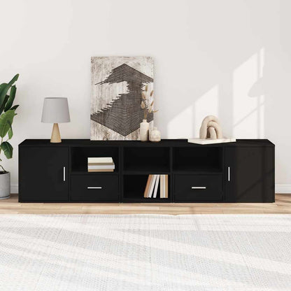 Corner Cabinet Black 200x40x45 cm Engineered Wood