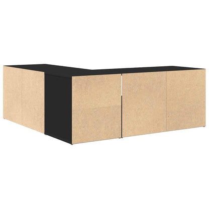 Corner Cabinet Black 200x40x45 cm Engineered Wood