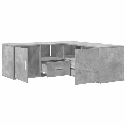 Corner Cabinet Concrete Grey 200x40x45 cm Engineered Wood
