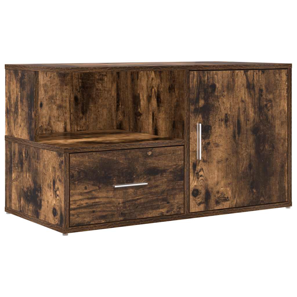 Corner Cabinet Smoked Oak 200x40x45 cm Engineered Wood