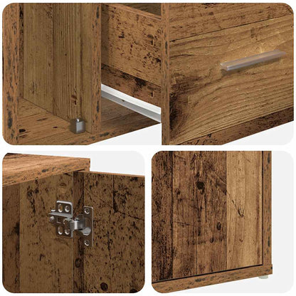 Corner Cabinet Old Wood 200x40x45 cm Engineered Wood