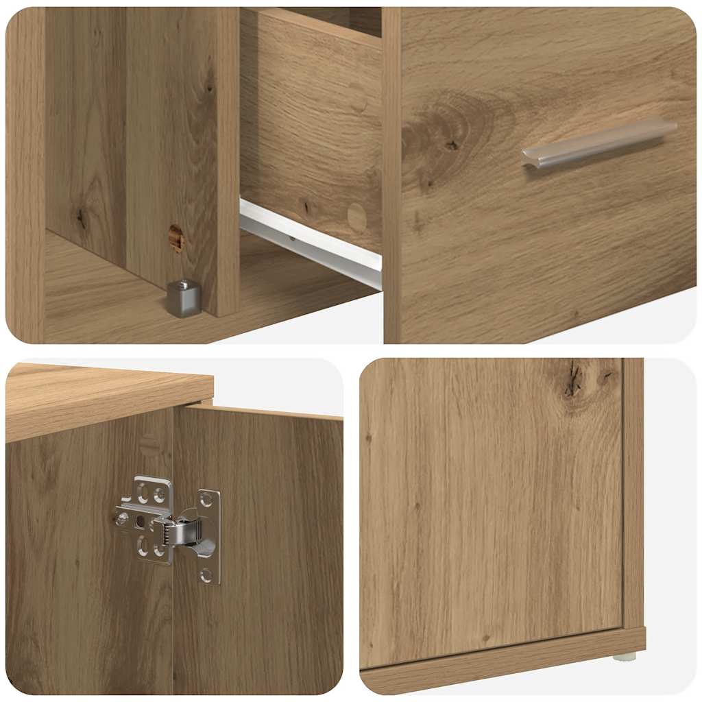 Corner Cabinet Artisian Oak 200x40x45 cm Engineered Wood