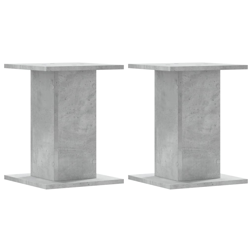 Plant Stands 2 pcs Concrete Grey 30x30x40 cm Engineered Wood