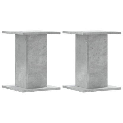 Plant Stands 2 pcs Concrete Grey 30x30x40 cm Engineered Wood