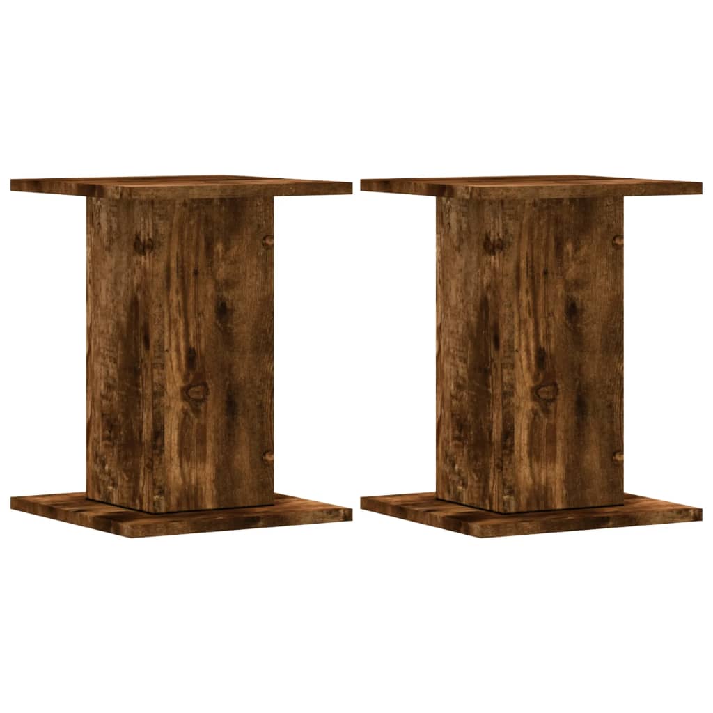Plant Stands 2 pcs Smoked Oak 30x30x40 cm Engineered Wood