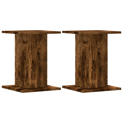 Plant Stands 2 pcs Smoked Oak 30x30x40 cm Engineered Wood