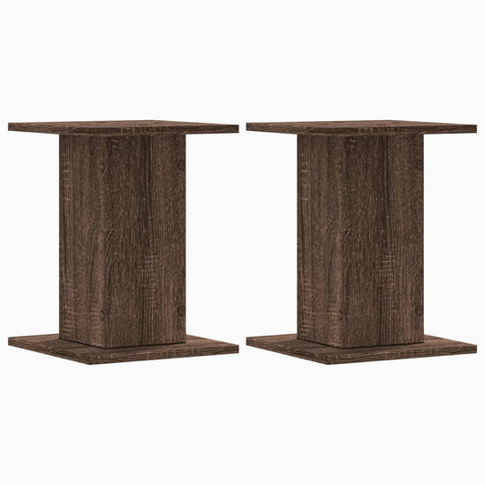 Plant Stands 2 pcs Brown Oak 30x30x40 cm Engineered Wood