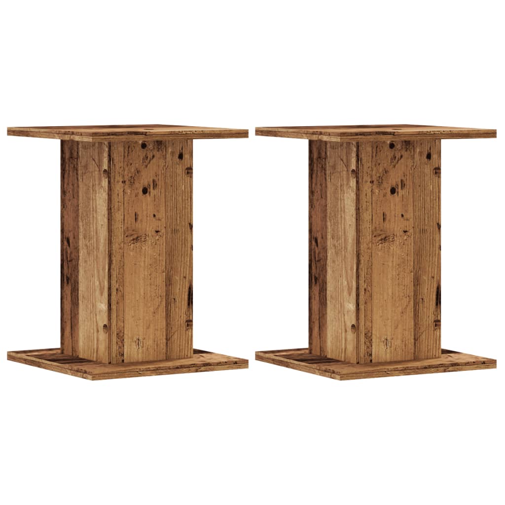 Plant Stands 2 pcs Old Wood 30x30x40 cm Engineered Wood
