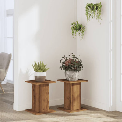 Plant Stands 2 pcs Artisian Oak 30x30x40 cm Engineered Wood