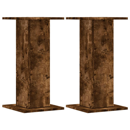 Plant Stands 2 pcs Smoked Oak 30x30x60 cm Engineered Wood
