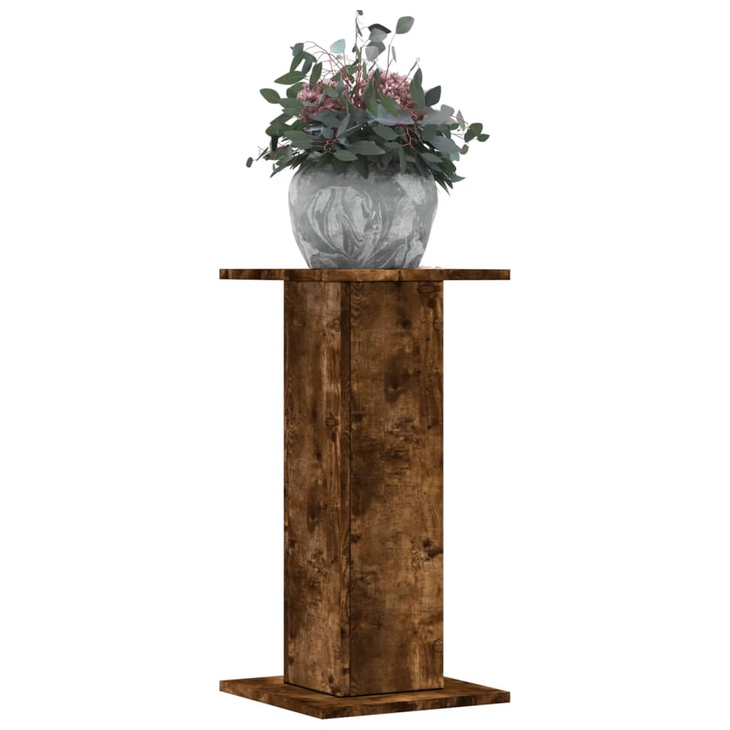 Plant Stands 2 pcs Smoked Oak 30x30x60 cm Engineered Wood