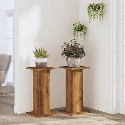 Plant Stands 2 pcs Artisian Oak 30x30x60 cm Engineered Wood