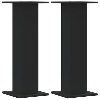 Plant Stands 2 pcs Black 30x30x80 cm Engineered Wood