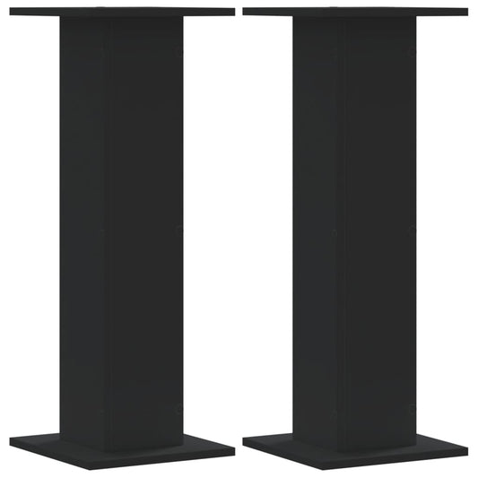 Plant Stands 2 pcs Black 30x30x80 cm Engineered Wood