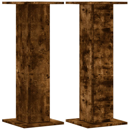 Plant Stands 2 pcs Smoked Oak 30x30x80 cm Engineered Wood
