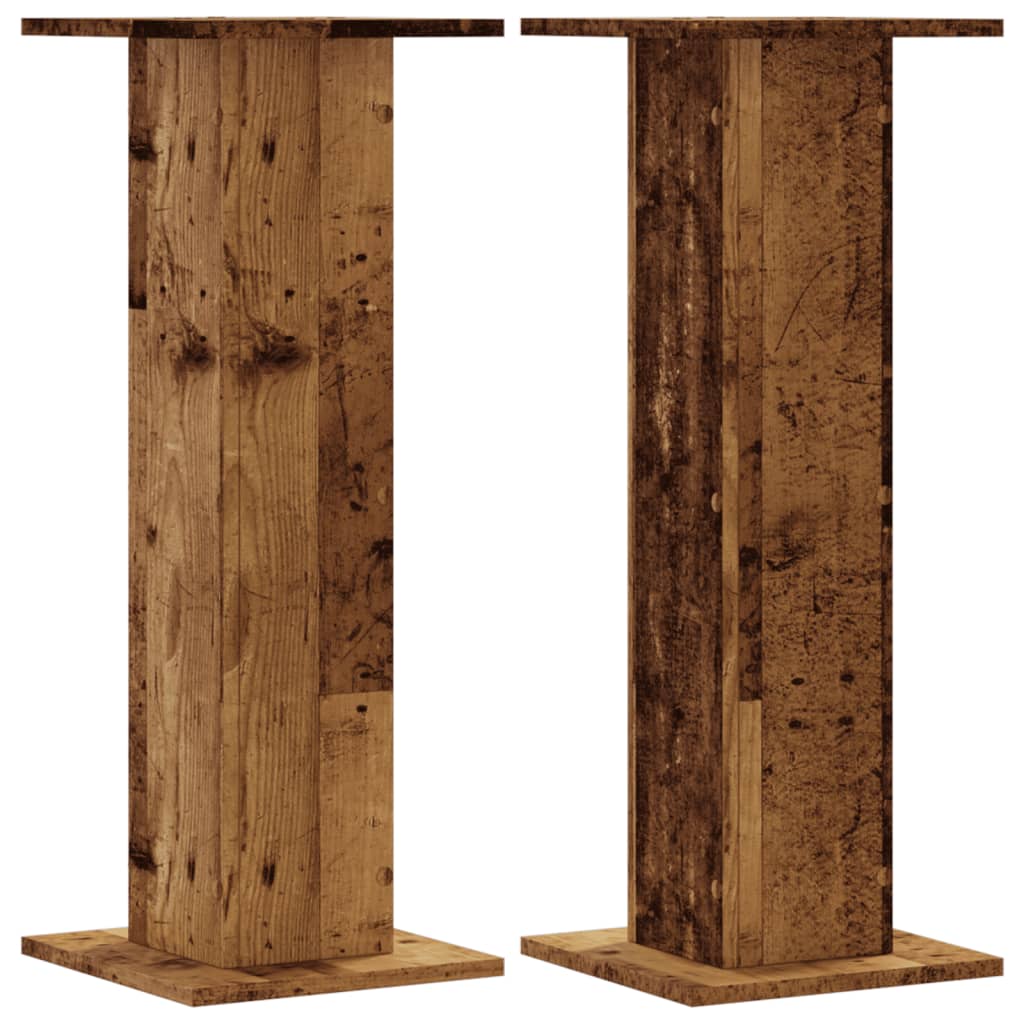 Plant Stands 2 pcs Old Wood 30x30x80 cm Engineered Wood