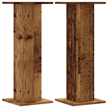Plant Stands 2 pcs Old Wood 30x30x80 cm Engineered Wood