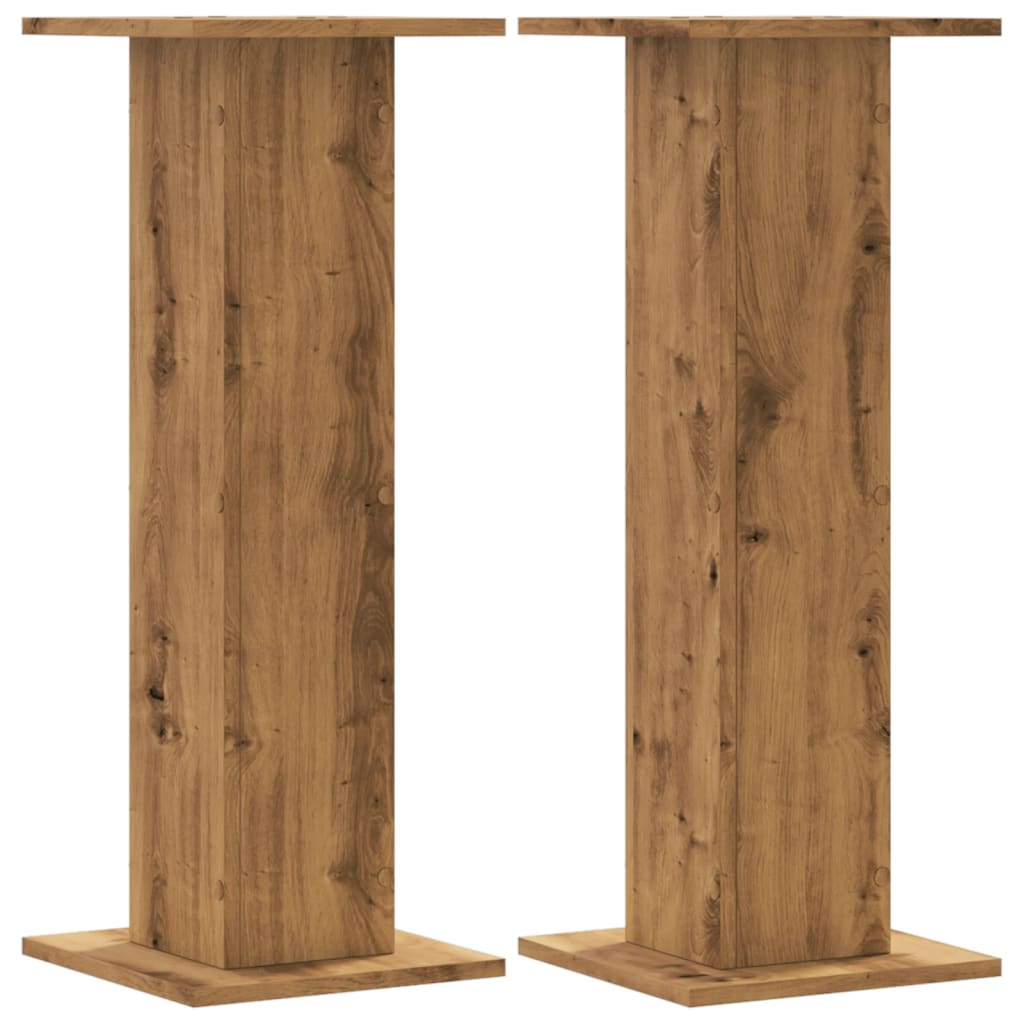 Plant Stands 2 pcs Artisian Oak 30x30x80 cm Engineered Wood