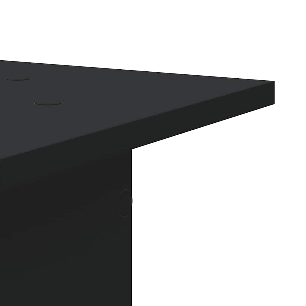 Plant Stands 2 pcs Black 30x30x95 cm Engineered Wood