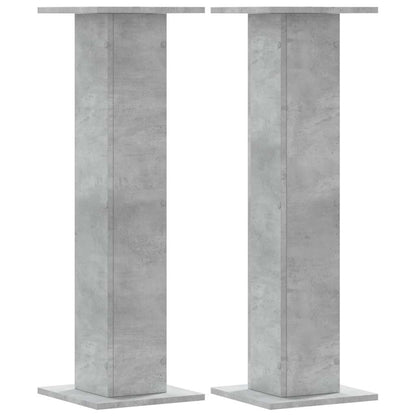 Plant Stands 2 pcs Concrete Grey 30x30x95 cm Engineered Wood