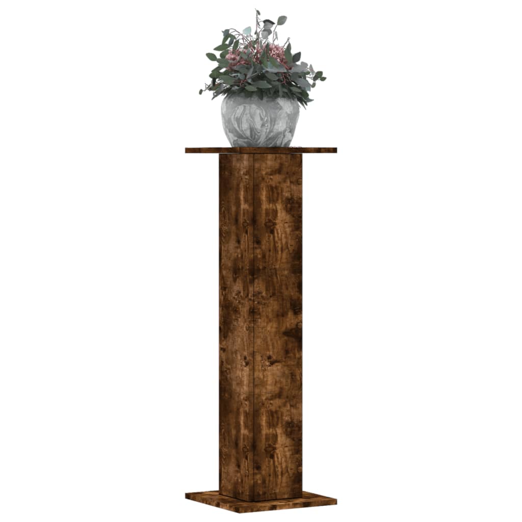 Plant Stands 2 pcs Smoked Oak 30x30x95 cm Engineered Wood