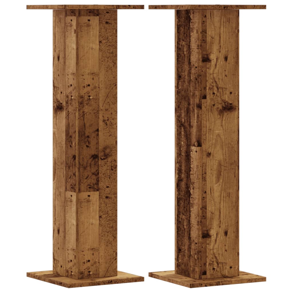 Plant Stands 2 pcs Old Wood 30x30x95 cm Engineered Wood