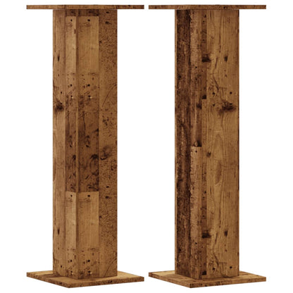 Plant Stands 2 pcs Old Wood 30x30x95 cm Engineered Wood