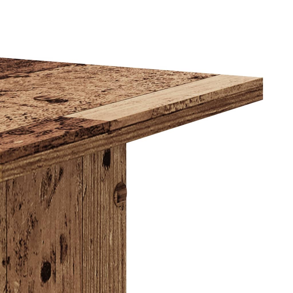 Plant Stands 2 pcs Old Wood 30x30x95 cm Engineered Wood
