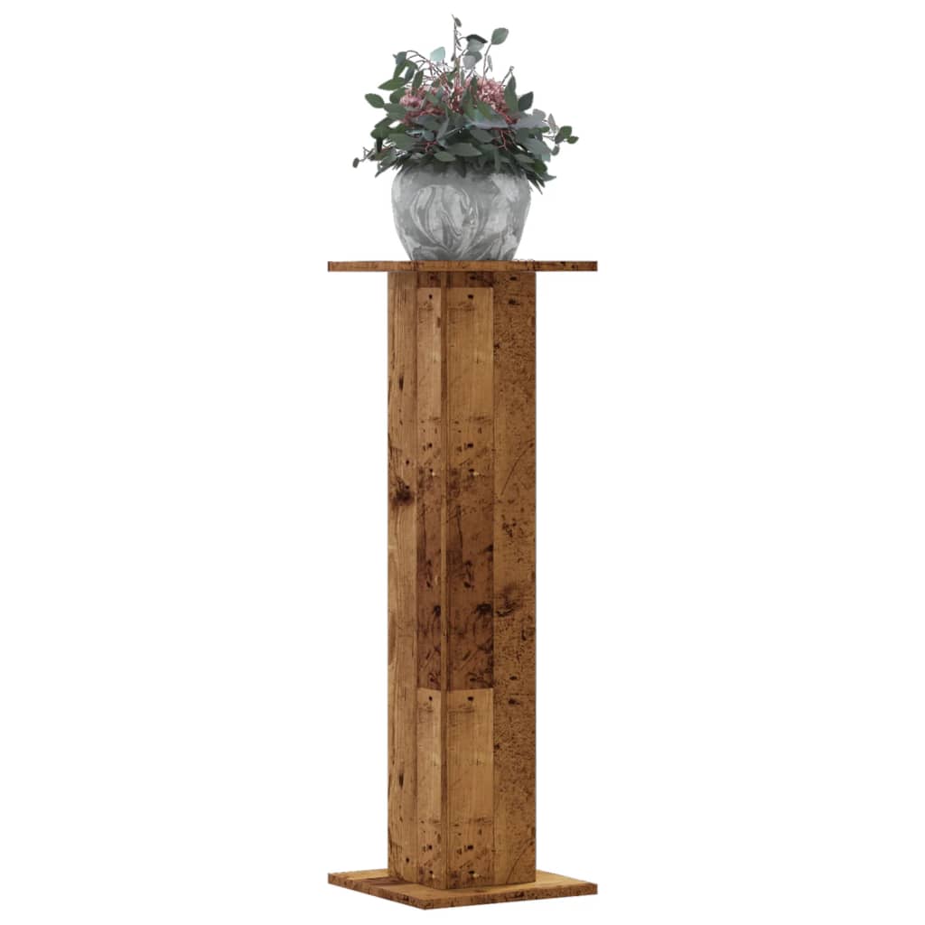 Plant Stands 2 pcs Old Wood 30x30x95 cm Engineered Wood