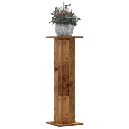 Plant Stands 2 pcs Old Wood 30x30x95 cm Engineered Wood
