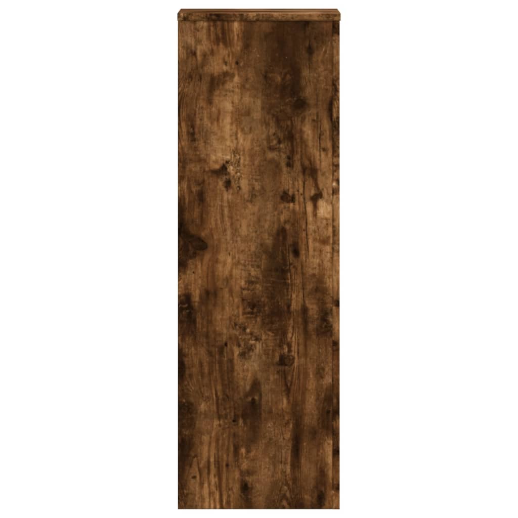 Plant Stands 2 pcs Smoked Oak 33x33x100 cm Engineered Wood