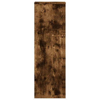 Plant Stands 2 pcs Smoked Oak 33x33x100 cm Engineered Wood