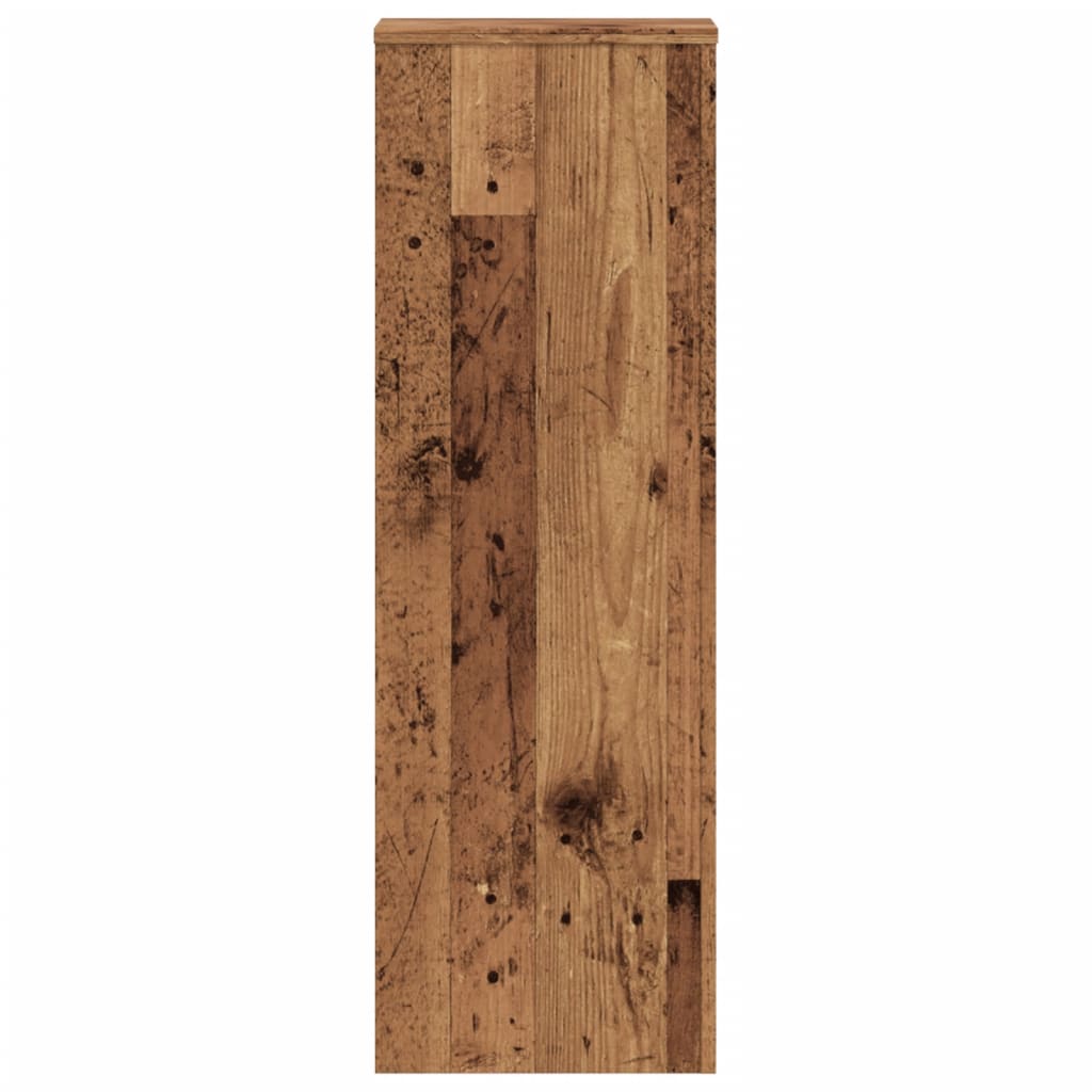 Plant Stands 2 pcs Old Wood 33x33x100 cm Engineered Wood