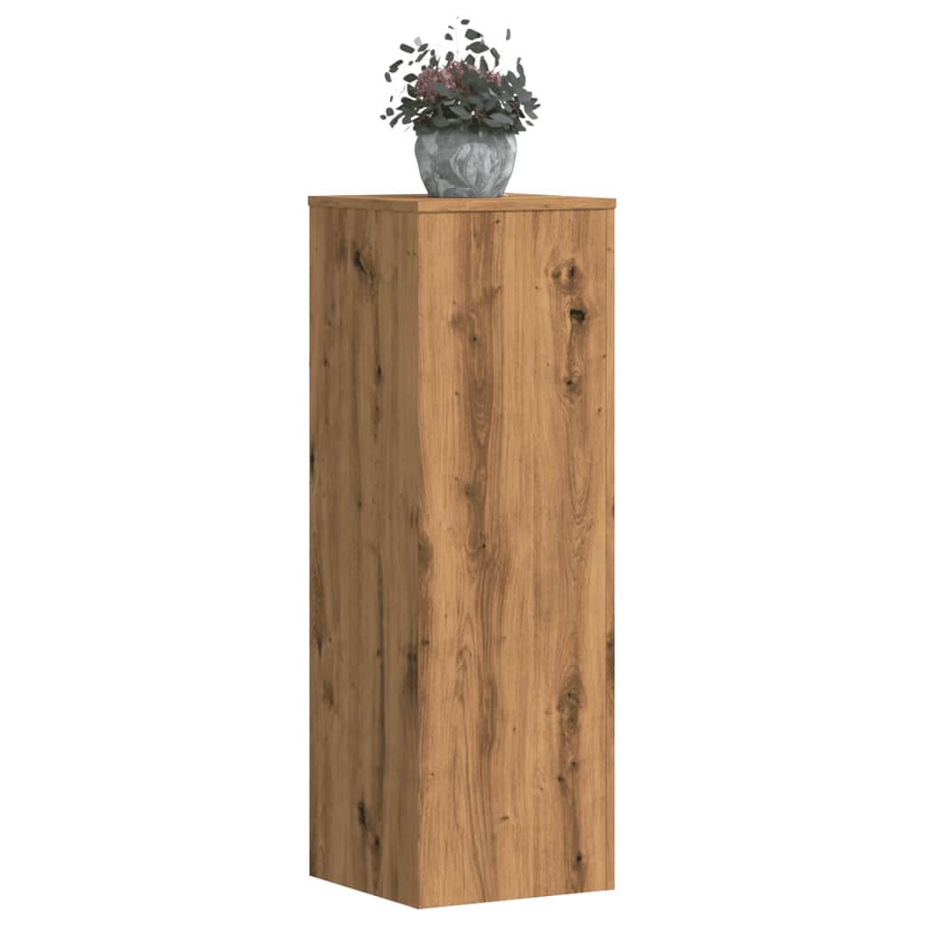 Plant Stands 2 pcs Artisian Oak 33x33x100 cm Engineered Wood
