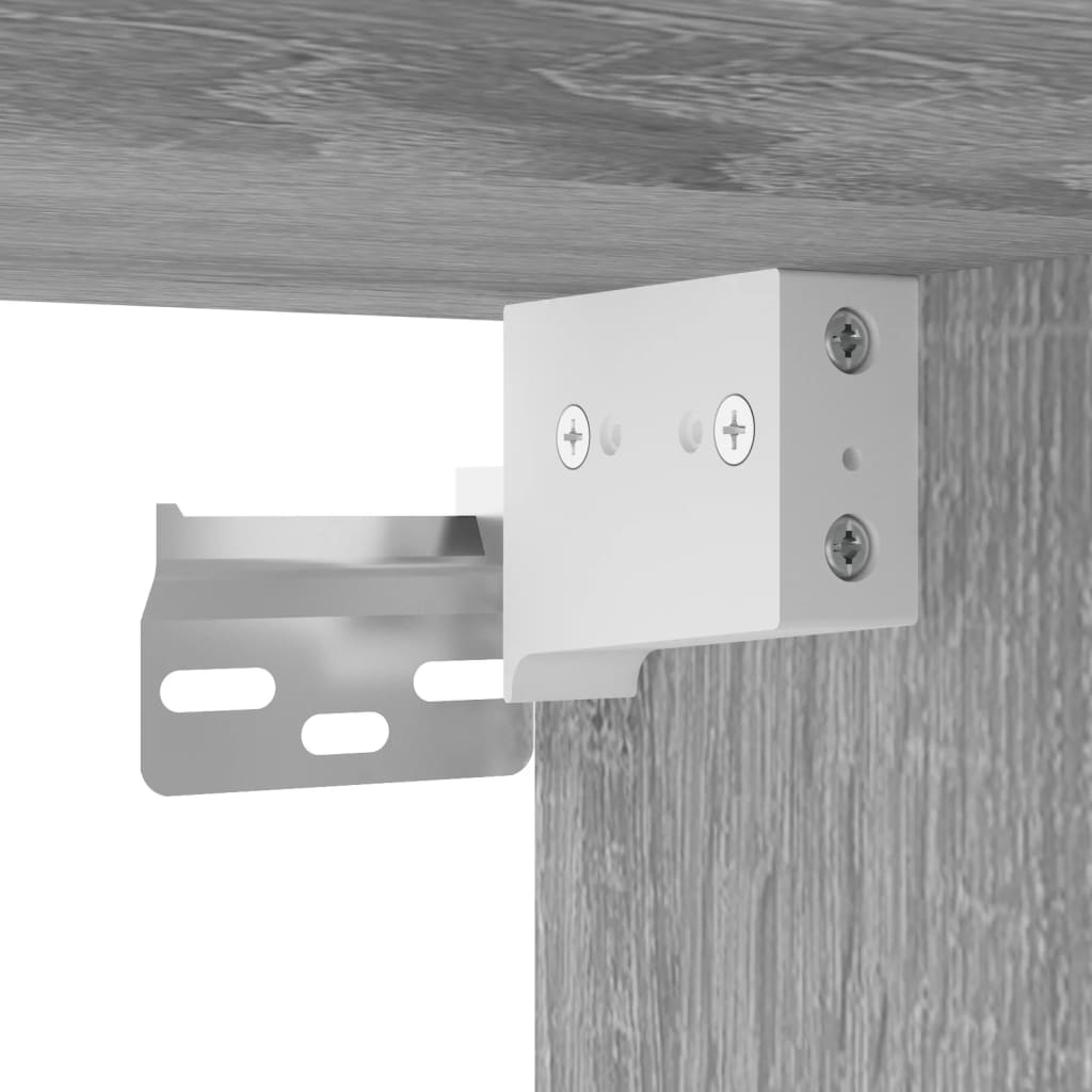 TV Wall Cabinet with LED Grey Sonoma 180x31x45 cm