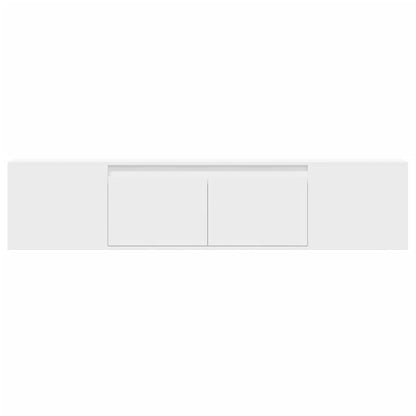 TV Wall Cabinet with LED White 180x31x39,5 cm