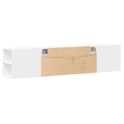TV Wall Cabinet with LED White 180x31x39,5 cm