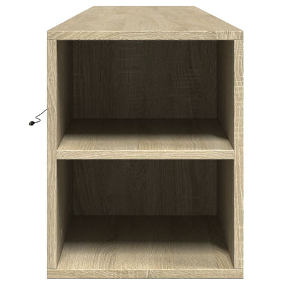 TV Wall Cabinet with LED Sonoma Oak 180x31x39,5 cm