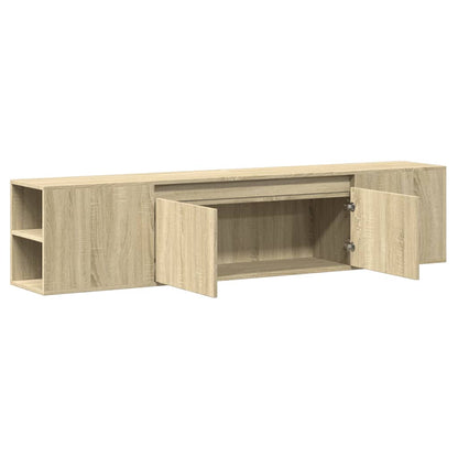 TV Wall Cabinet with LED Sonoma Oak 180x31x39,5 cm