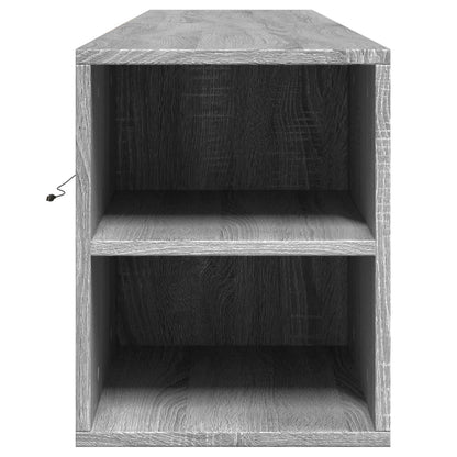 TV Wall Cabinet with LED Grey Sonoma 180x31x39.5 cm