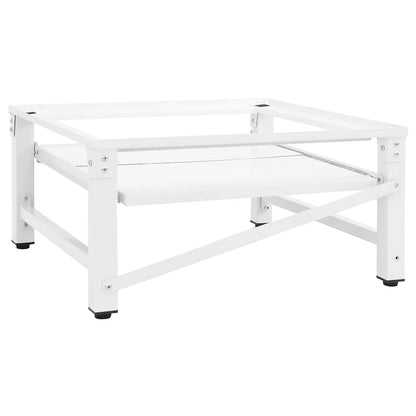 Washing Machine Pedestal with Pull-out Shelf White