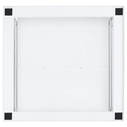 Washing Machine Pedestal with Pull-out Shelf White