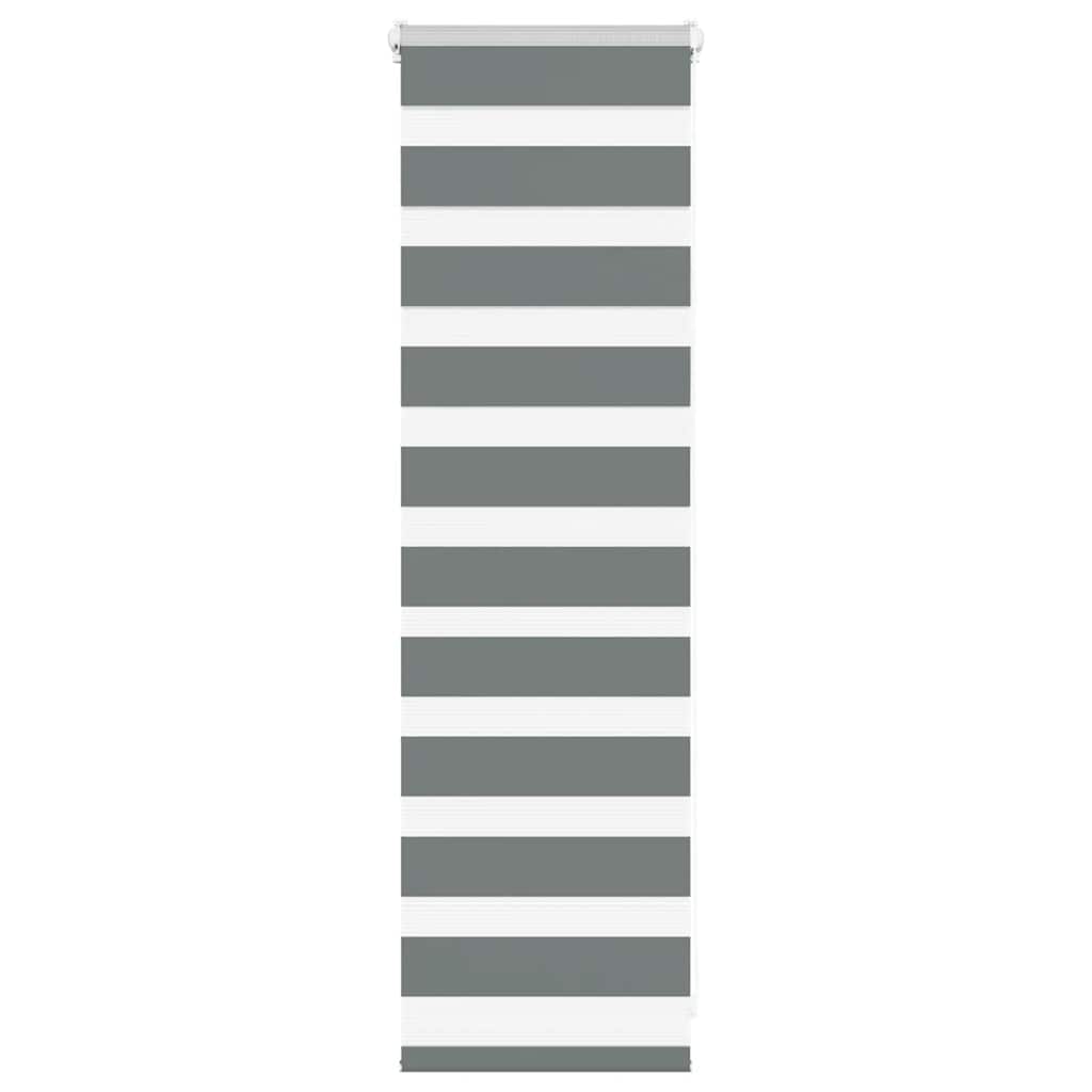Zebra Blind Dark Grey 40x100 cm Fabric Width 35.9 cm Polyester