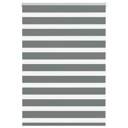 Zebra Blind Dark Grey 95x100 cm Fabric Width 90.9 cm Polyester