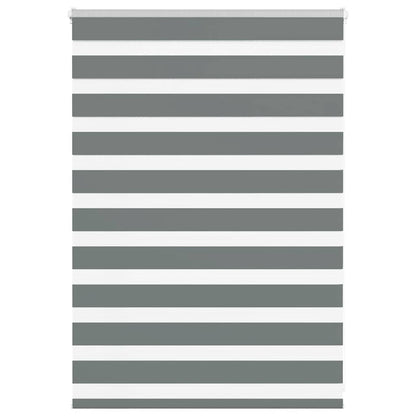 Zebra Blind Dark Grey 100x100 cm Fabric Width 95.9 cm Polyester