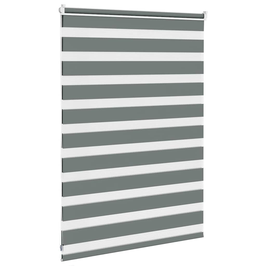Zebra Blind Dark Grey 115x100 cm Fabric Width 110.9 cm Polyester