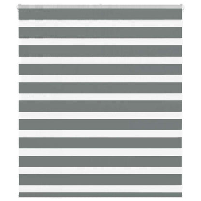 Zebra Blind Dark Grey 130x100 cm Fabric Width 125.9 cm Polyester