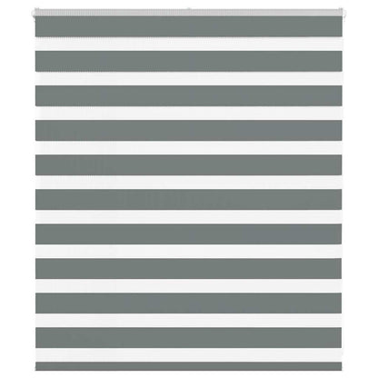 Zebra Blind Dark Grey 135x100 cm Fabric Width 130.9 cm Polyester