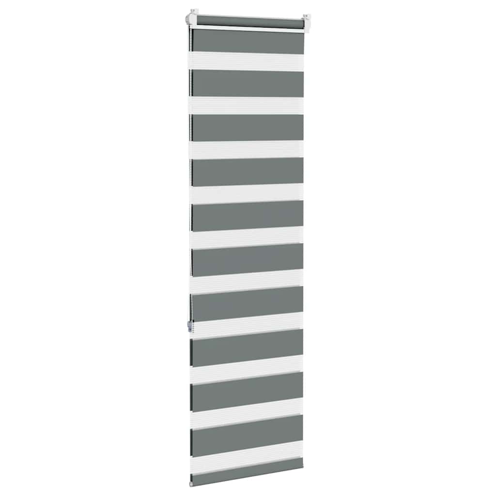 Zebra Blind Dark Grey 45x150 cm Fabric Width 40.9 cm Polyester