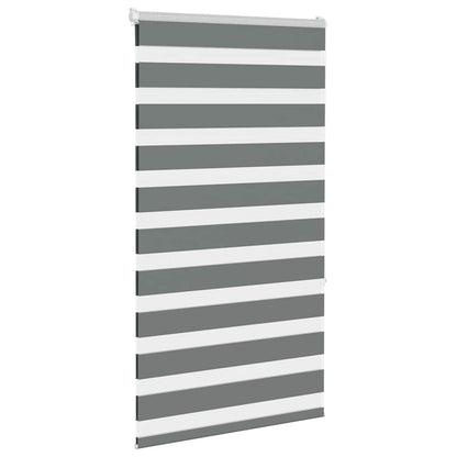 Zebra Blind Dark Grey 90x150 cm Fabric Width 85.9 cm Polyester
